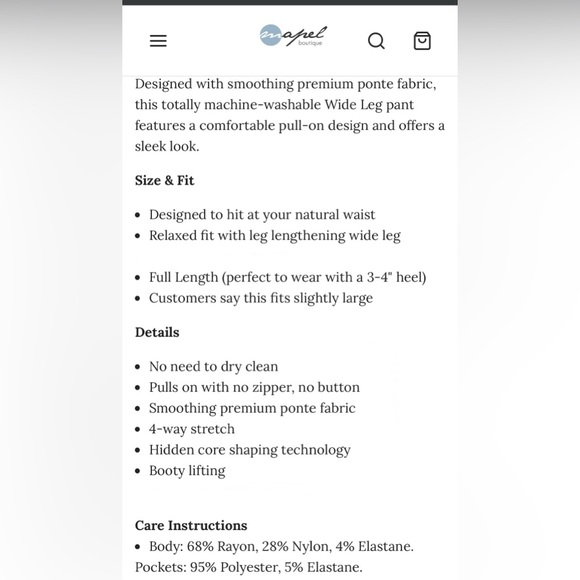 🛷Spanx The Perfect Pant Black Wide Leg Classic - Picture 5 of 13